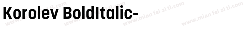 Korolev BoldItalic字体转换